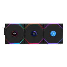 Lian Li Uni Fan TL120 Wireless LCD 120 Black Triple